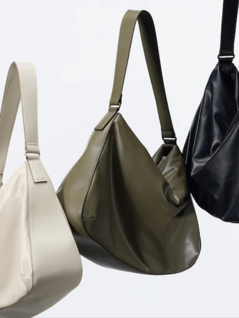 UNI QLO Olive Green Quilted Slouch Shoulder Bag Collaboration With C
